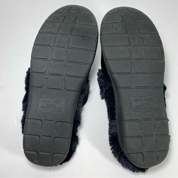 NINE WEST Faux Fur Skip on slippers.  Size US 9-10 - Picture 6 of 8